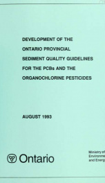 Development of the Ontario provincial sediment quality guidelines for PCBS and the organochlorine pesticides : report_cover