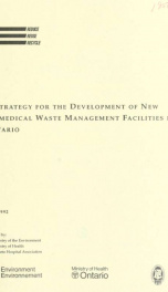 A Strategy for the development of new biomedical waste management facilities in Ontario_cover