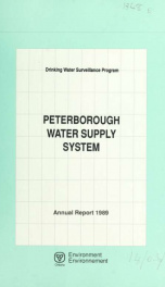 Drinking Water Surveillance Program annual report. Peterborough Water Supply System. 1989 1989_cover