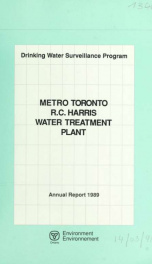 R.C. Harris Water Treatment Plant Drinking Water Surveillance Program annual report. 1989 1989_cover