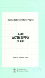 Drinking Water Surveillance Program annual report, Ajax Water Treatment Plant, 1989 1989_cover
