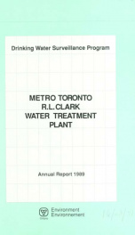 R.L. Clark Water Treatment Plant Drinking Water Surveillance Program annual report, 1989 1989_cover