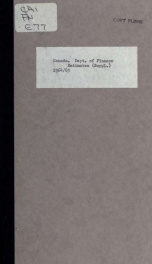 ESTIMATES - ESTIMATED EXPENDITURE OF CANADA TABLED YEARLY BEFORE THE PARLIAMENT, 1965 Supplement 1965 Supplement_cover