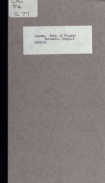 ESTIMATES - ESTIMATED EXPENDITURE OF CANADA TABLED YEARLY BEFORE THE PARLIAMENT, 1959 Supplement 1959 Supplement_cover