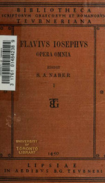 Flavii Iosephi Opera omnia. Post Immanuelem Bekkerum recognovit Samuel Adrianus Naber 1_cover