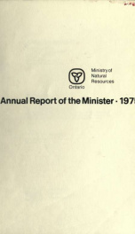 Annual report of the Minister of Natural Resources of the Province of Ontario, 1975 1975_cover