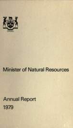 Annual report of the Minister of Natural Resources of the Province of Ontario, 1979 1979_cover