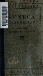 Tragoediae; recensuerunt Rudolfus Peiper et Gustavus Richter. Peiperi subsidiis instructus denuo edendas curavit Gustavus Richter. Exemplar anastatice iteratum_cover