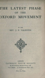 The latest phase of the Oxford Movement_cover
