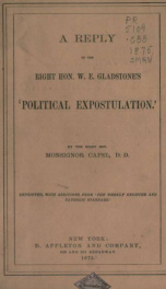 A reply to the right Hon. W.E. Gladstone's political expostulation_cover