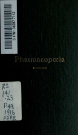 Pharmacopoeia of St. Michael's Hospital, Toronto_cover