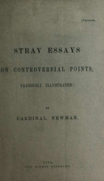 Stray essays on controversial points, variously illustrated_cover
