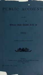 Public accounts of Canada, 1902 1902_cover