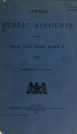 Public accounts of Canada, 1911 1911_cover