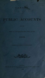 Public accounts of Canada, 1889 1889_cover