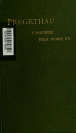 Pregethau y parchedig Owen Thomas_cover