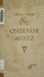 Das ostjüdische Antlitz. Von Arnold Zweig [und] Hermann Struck_cover