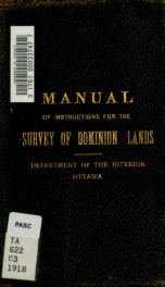 Manual of instructions for the survey of Dominion lands_cover