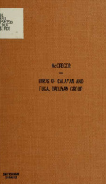 Birds of Calayan and Fuga, Babuyan group_cover