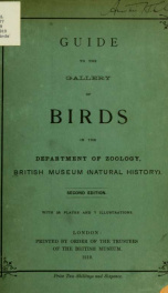 Guide to the gallery of birds in the Department of zoology, British museum (Natural history)_cover