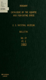 Catalogue of the aquatic and fish-eating birds exhibited by the United States National Museum_cover
