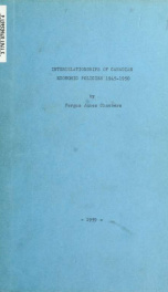 Interrelationships of Canadian economic policies 1945-1950_cover