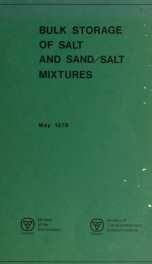 Bulk storage of salt and sand--salt mixtures_cover