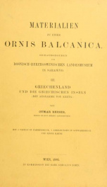 Materialien zu einer Ornis Balcanica v. 3_cover