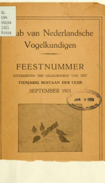 Feestnummer : uitgegeven ter gelegenheid van het tienjarig bestaan der Club, September 1921_cover