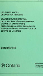 Les Pluies Acides, Un Compte a Rebours - Examen Gouvernement De La 16ieme Serie De Rapports D'etape (31 Jan 1994) 16_cover