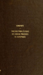 Tableaux paralléliques des oiseaux Praecoces ou Autophages (Gallinacés, Échassiers, Palmipèdes et Rudipennes)_cover