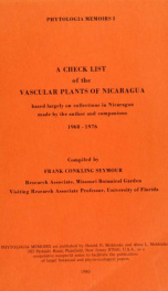 A check list of the vascular plants of Nicaragua : based largely on collections in Nicaragua made by the author and companions, 1968-1976_cover