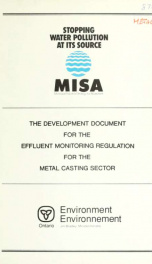 The Development document for the effluent monitoring regulation for the metal casting sector_cover