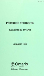 Pesticide products classified in Ontario_cover