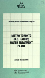 R.C. Harris Water Treatment Plant Drinking Water Surveillance Program annual report_cover