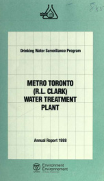 R.L. Clark Water Treatment Plant Drinking Water Surveillance Program annual report_cover
