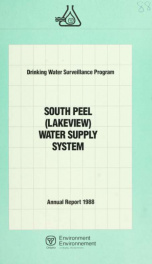 Drinking Water Surveillance Program annual report. South Peel (Lakeview) Water Supply System._cover