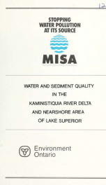 Water and sediment quality in the Kaministiquia River Delta and nearshore area of Lake Superior_cover