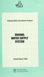 Drinking Water Surveillance Program annual report. Oshawa Water Supply System._cover