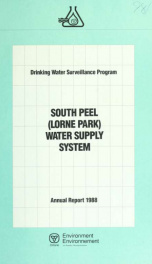 Drinking Water Surveillance Program annual report. South Peel (Lorne Park) Water Supply System._cover