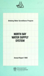 Drinking water surveillance program annual report. North Bay Water Supply System._cover