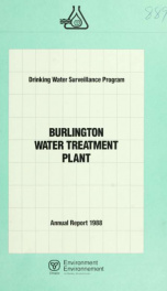 Drinking water surveillance program annual report. Burlington Water Treatment Plant._cover