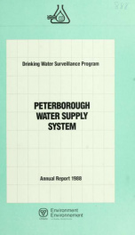 Drinking Water Surveillance Program annual report. Peterborough Water Supply System._cover