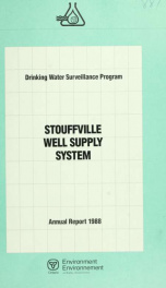 Drinking Water Surveillance Program annual report. Stouffville Well Supply System_cover