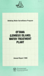 Drinking Water Surveillance Program annual report. Ottawa (Lemieux Island) Water Treatment Plant._cover