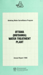 Drinking Water Surveillance Program annual report. Britannia Water Treatment Plant, Ottawa_cover