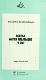 Drinking Water Surveillance Program annual report. Odessa Water Treatment Plant_cover