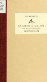 Figures and descriptions of nine species of Squillidae : from the collection in the Indian Museum_cover