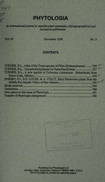 Phytologia v.85 no.5 1998_cover