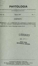 Phytologia v.82 no.3 1997_cover